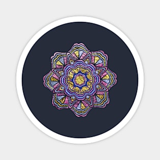 Metal Ethnic Oriental Mandala Jewel Magnet